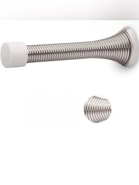 6 Pack Spring Door Stopper with Rubber Bumper 3-1/8" Flexible Heavy Duty